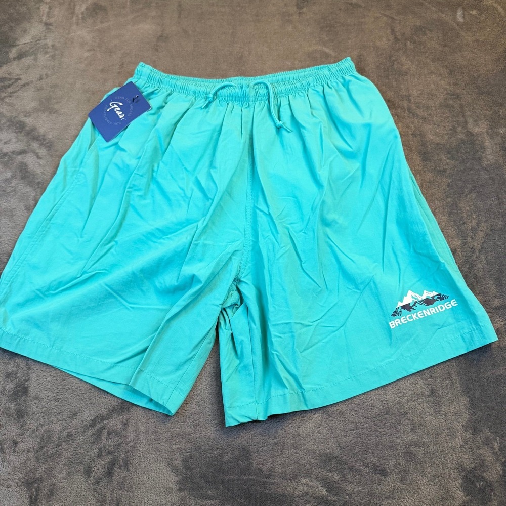 Gear Breckenridge Swim Trunks Mens Large Teal Mesh Lined Pockets Board Shorts